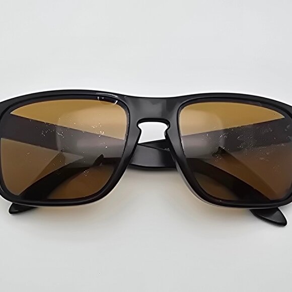 Oakley OO9102-98 Holbrook Matte Black Frame Polarized Bronze Lens Sunglasses - Picture 10 of 13